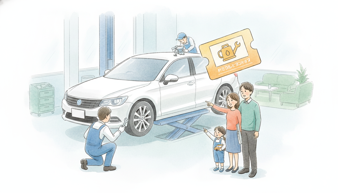 オイル交換・車検無料 クーポン付